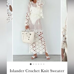Islander Crochet Knit Sweater and Skirt